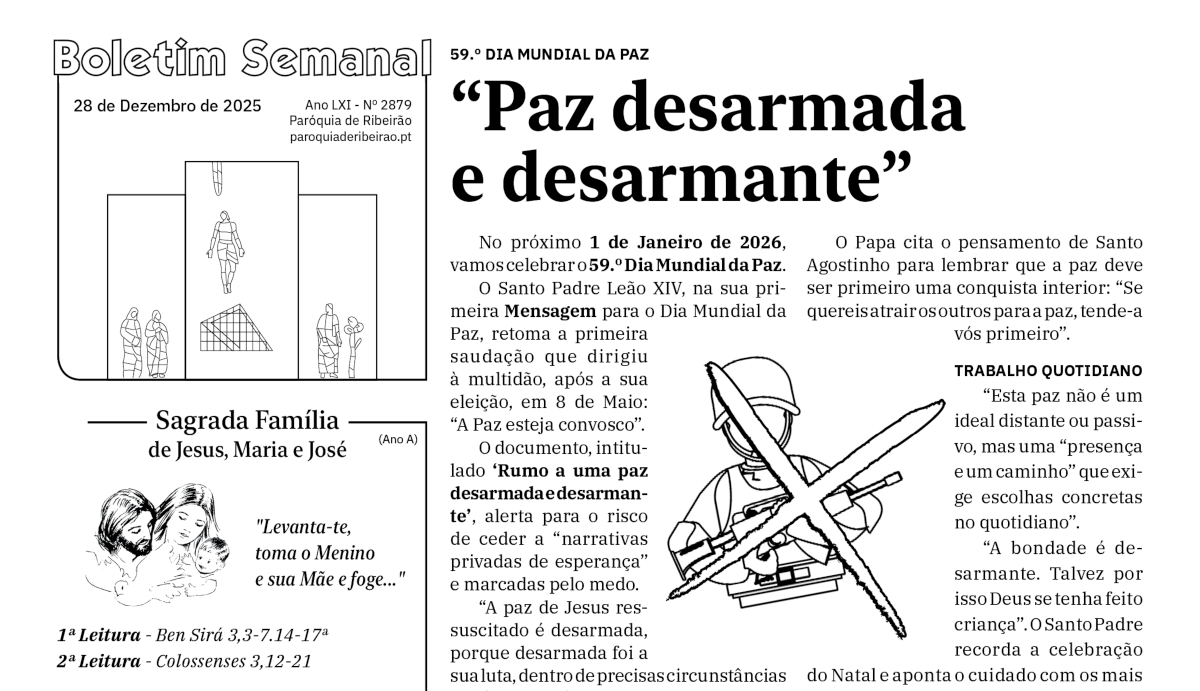 Boletim Semanal de 28-12-2025