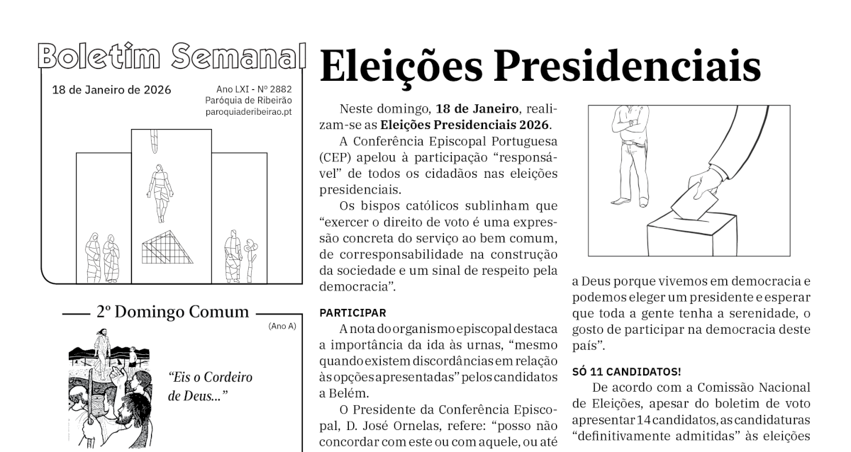 Boletim Semanal de 18-01-2026