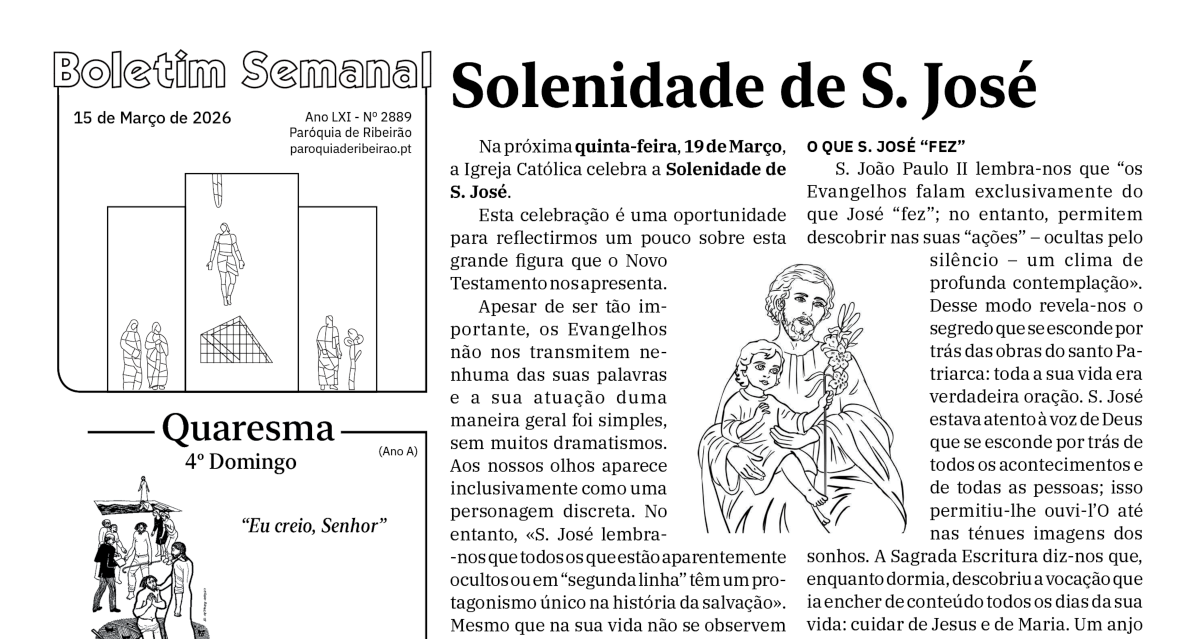 Boletim Semanal de 15-03-2026