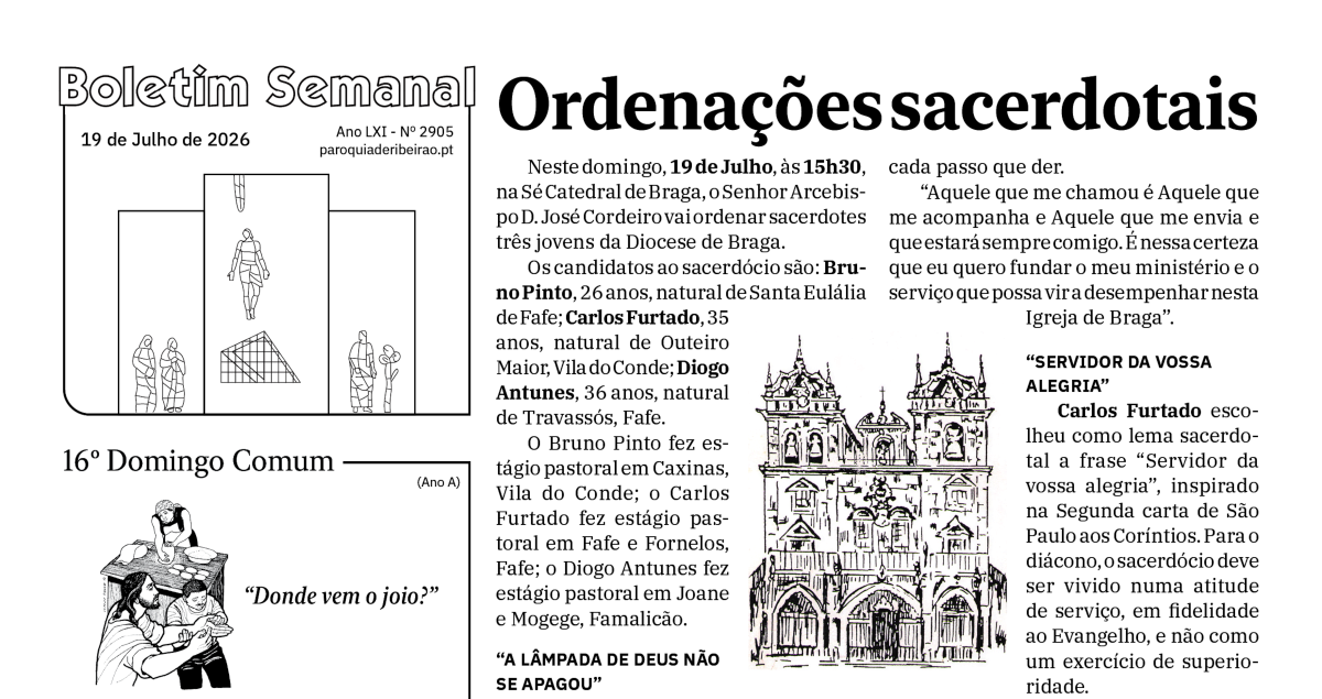 Boletim Semanal de 19-07-2026