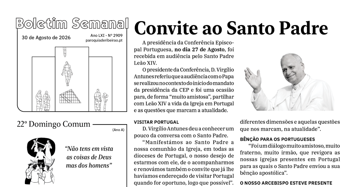 Boletim Semanal de 30-08-2026